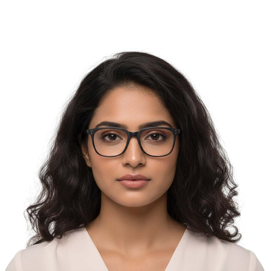 Blue Cut Computer Glasses for Eye Protection | Zero Power Blue Light Filter Glasses With UV Protection for Men & Women [FTF 233 F1 Retro Square Matte Black Frame, 53mm]