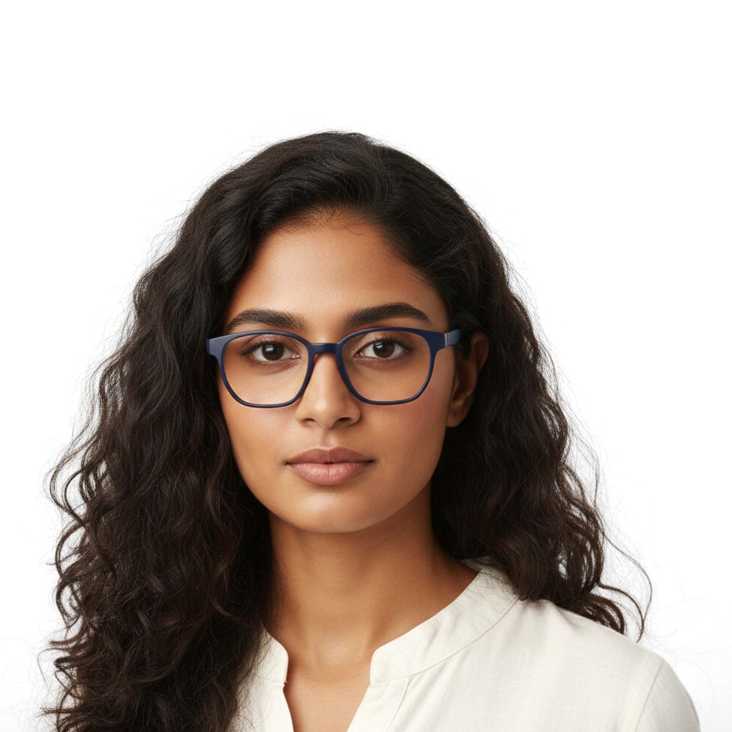 Blue Cut Computer Glasses for Eye Protection | Zero Power Blue Light Filter Glasses With UV Protection for Men & Women [FTF231 F3 Wayfarer Navy Blue Frame, 50mm]