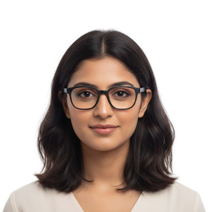 Blue Cut Computer Glasses for Eye Protection | Zero Power Blue Light Filter Glasses With UV Protection for Men & Women [FTF231 F1 Wayfarer Black Frame, 50mm]