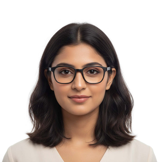 Blue Cut Computer Glasses for Eye Protection | Zero Power Blue Light Filter Glasses With UV Protection for Men & Women [FTF231 F1 Wayfarer Black Frame, 50mm]