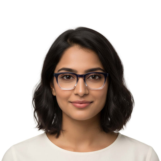 Blue Cut Computer Glasses for Eye Protection | Zero Power Blue Light Filter Glasses With UV Protection for Men & Women [FTF 232 F3 Retro Square Transparent Frame, 54mm]