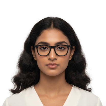 Blue Cut Computer Glasses for Eye Protection | Zero Power Blue Light Filter Glasses With UV Protection for Men & Women [FTF232 F1 Retro Square Matte Black Frame, 54mm]