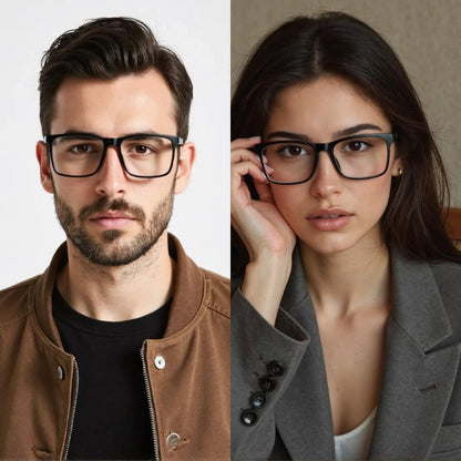 Blue Cut Computer Glasses for Eye Protection | Zero Power Blue Light Filter Glasses With UV Protection for Men & Women [FTF222 F1 Square Matte Black Frame, 50mm]