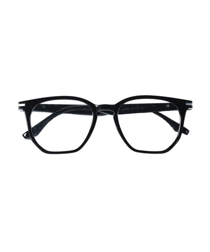 Flikertag Eye Glasses Frame For Men & Women [FTF205 F1 Wayfarer Shine Black Frame, 52mm]
