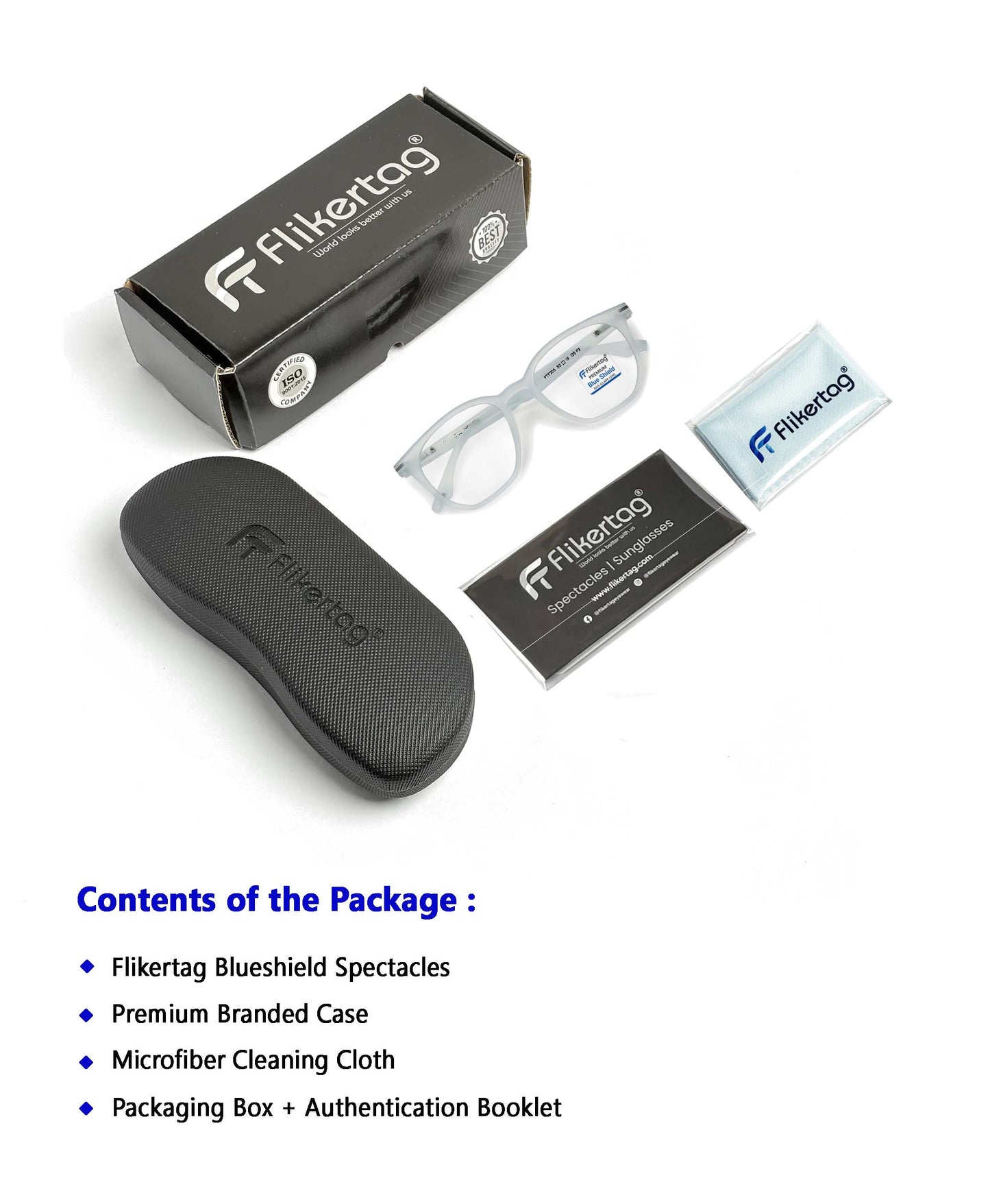 Blue Cut Computer Glasses for Eye Protection | Zero Power Blue Light Filter Glasses With UV Protection for Men & Women [FTF205 F3 Wayfarer Transparent Water Blue Frame, 52mm]