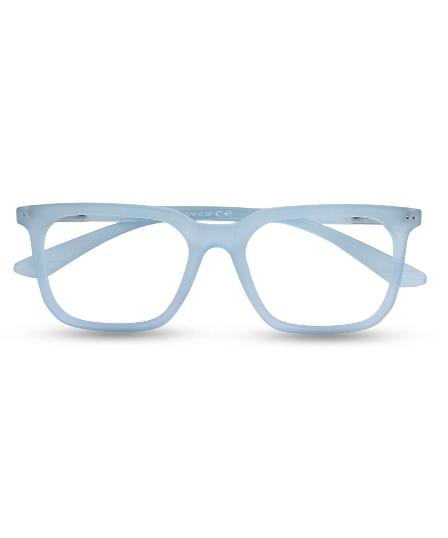 Flikertag Eye Glasses Frame For Men & Women [FTF208 F3 Square Transparent Water Blue Frame, 52mm]