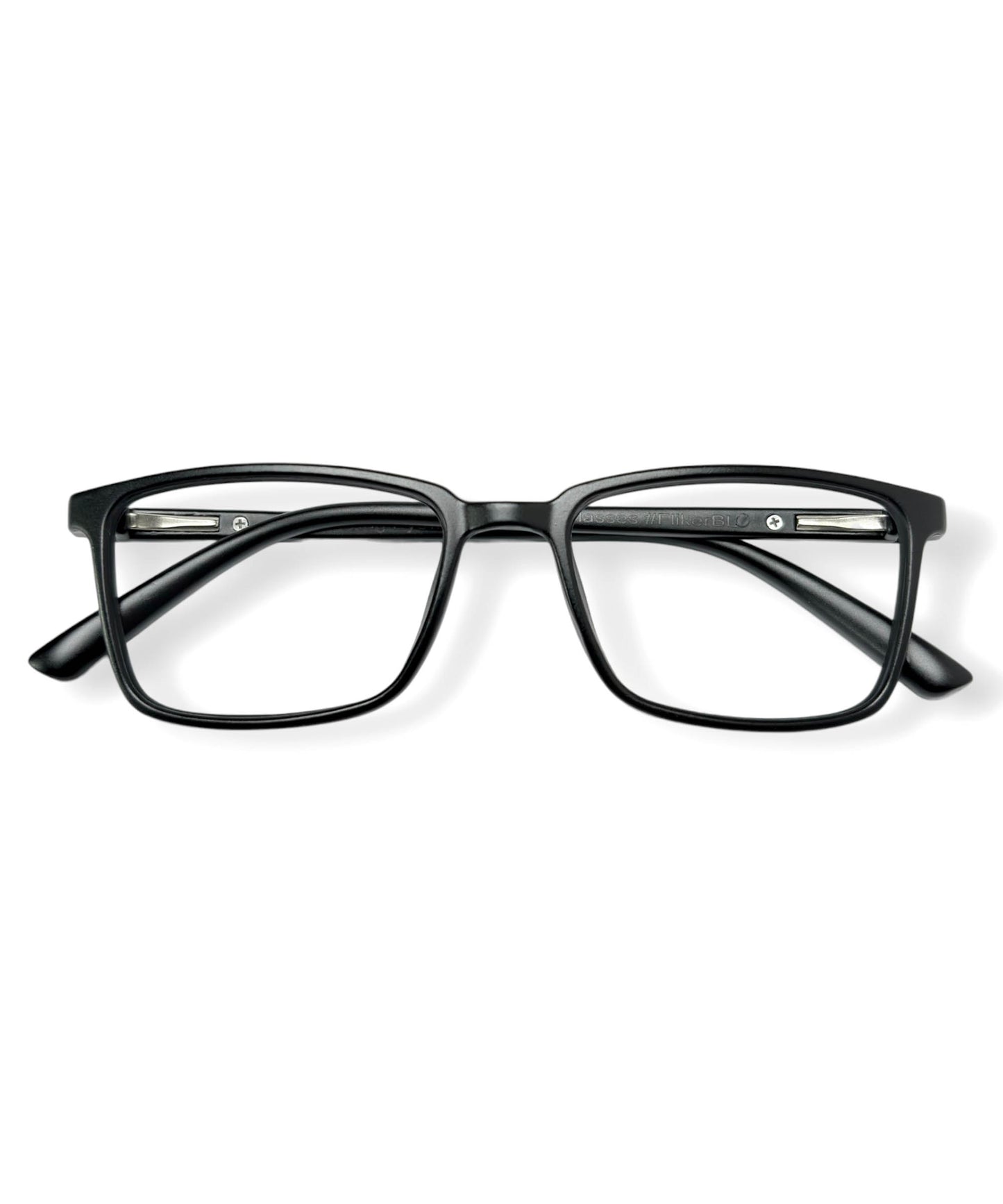 Flikertag Eye Glasses Frame For Men & Women [FTF221 F1 Rectangle Matte Black Frame, 50mm]