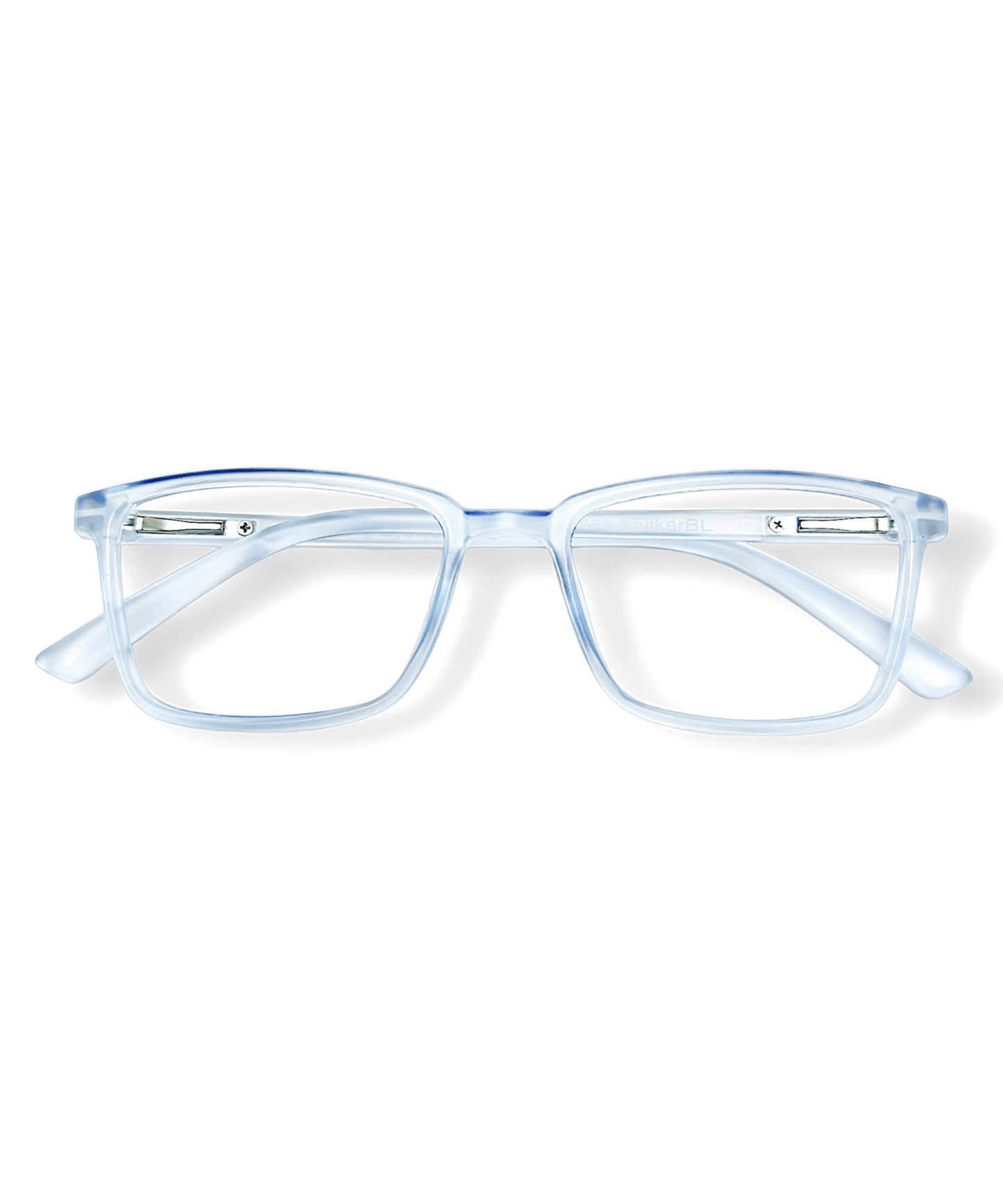 Flikertag Eye Glasses Frame For Men & Women [FTF221 F2 Rectangle Water Blue Frame, 50mm]