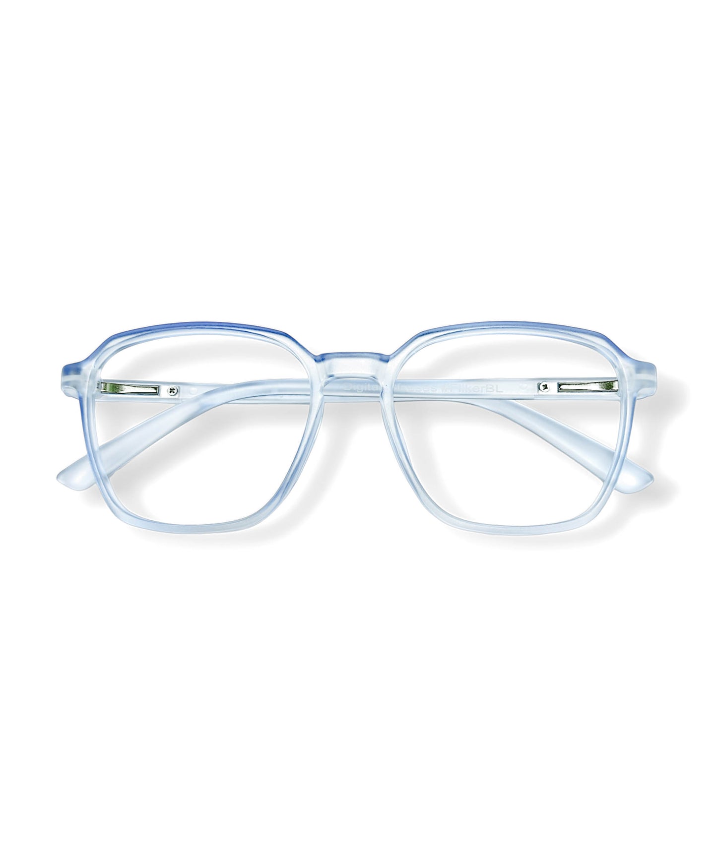 Flikertag Eye Glasses Frame For Men & Women [FTF223 F2 Square Water Blue Frame, 52mm]