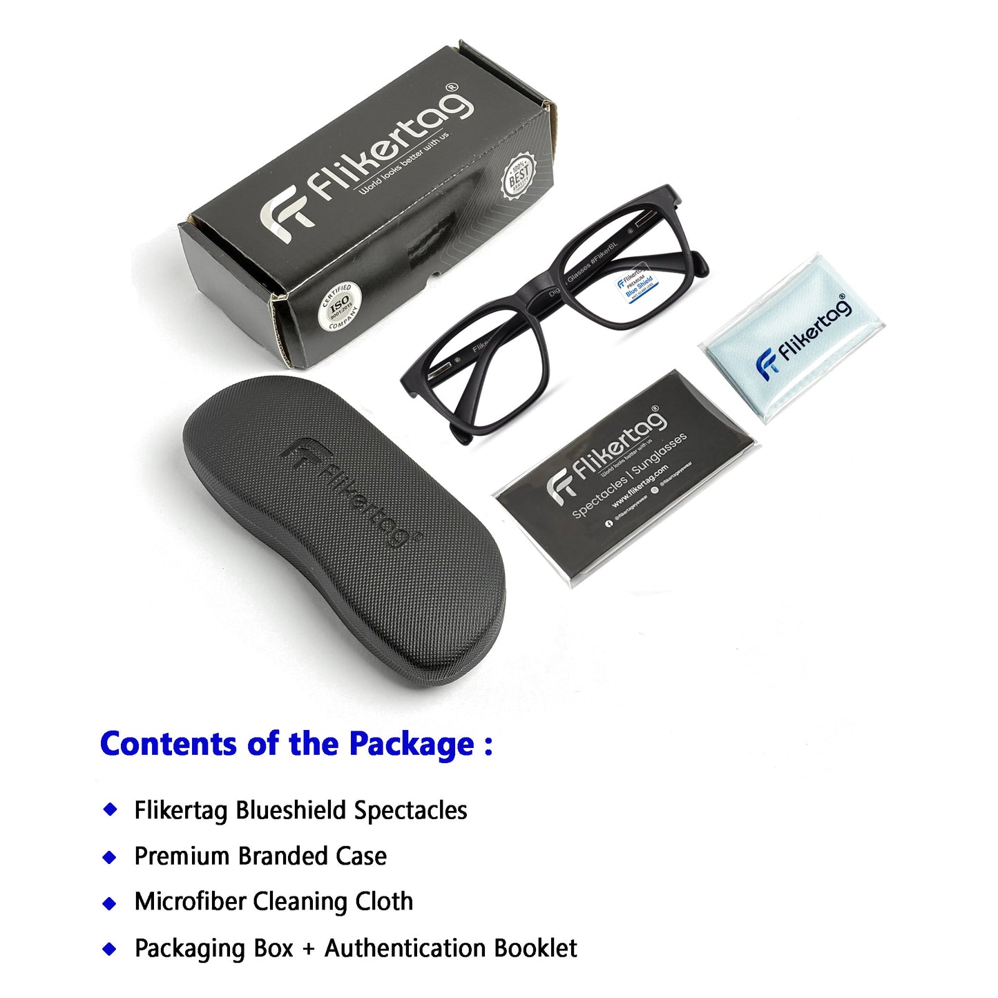 Blue Cut Computer Glasses for Eye Protection | Zero Power Blue Light Filter Glasses With UV Protection for Men & Women [FTF232 F1 Retro Square Matte Black Frame, 54mm]