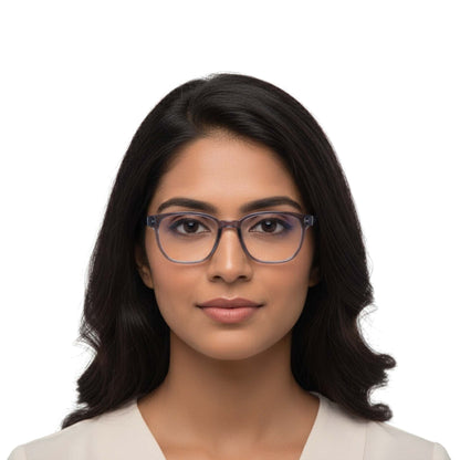 Blue Cut Computer Glasses for Eye Protection | Zero Power Blue Light Filter Glasses With UV Protection for Men & Women [FTF231 F4 Wayfarer Grey Frame, 50mm]