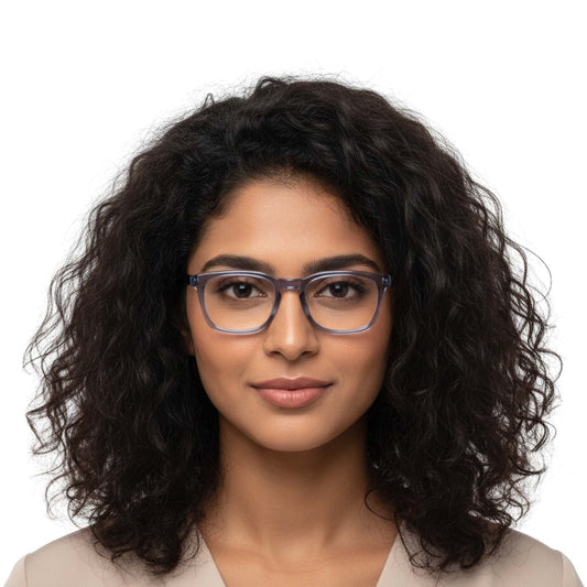 Blue Cut Computer Glasses for Eye Protection | Zero Power Blue Light Filter Glasses With UV Protection for Men & Women [FTF 232 F4 Retro Square Grey Frame, 54mm]