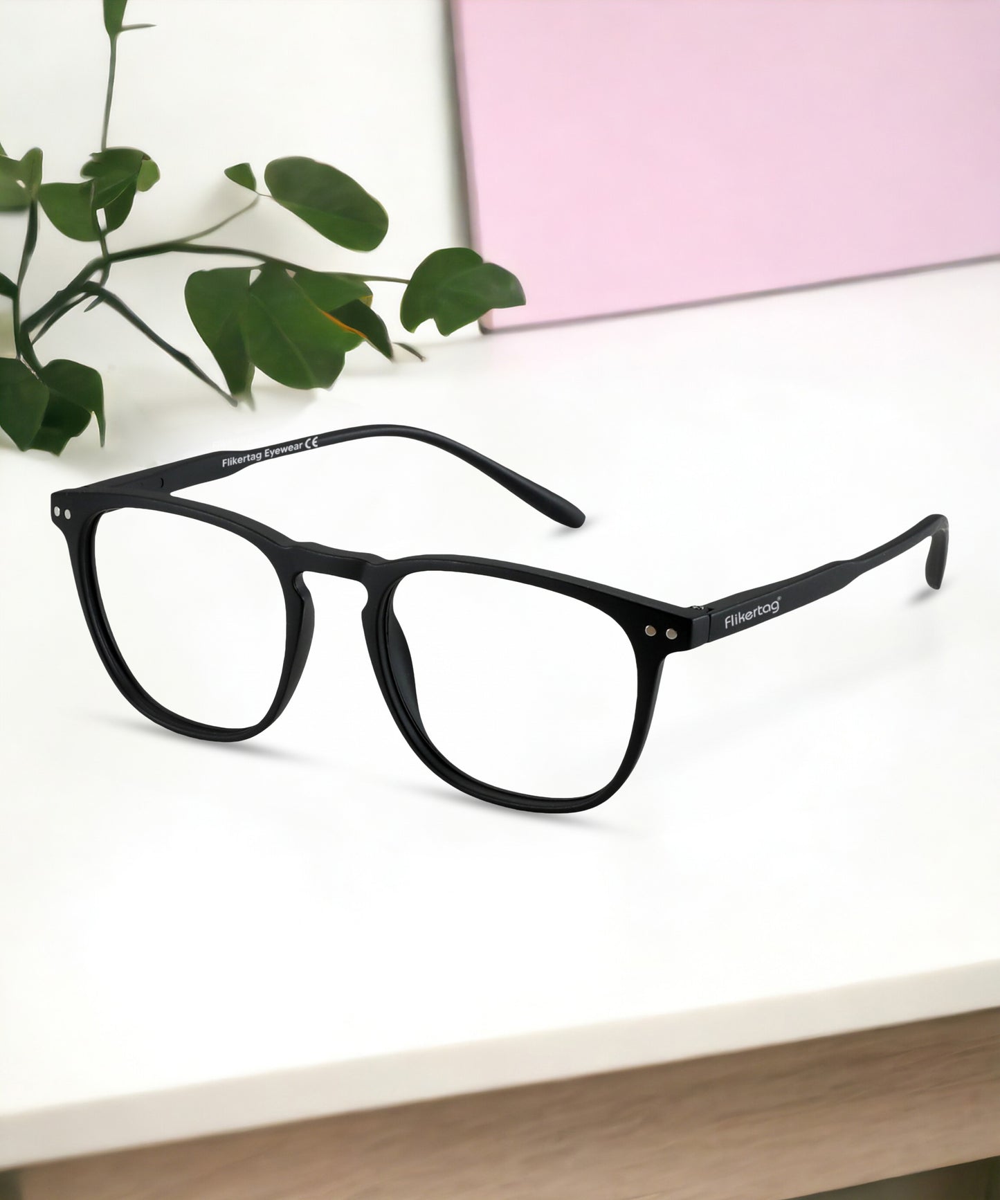 Blue Cut Computer Glasses for Eye Protection | Zero Power Blue Light Filter Glasses With UV Protection for Men & Women [FTF566 F1 Wayfarer Matte Black Frame, 51mm]