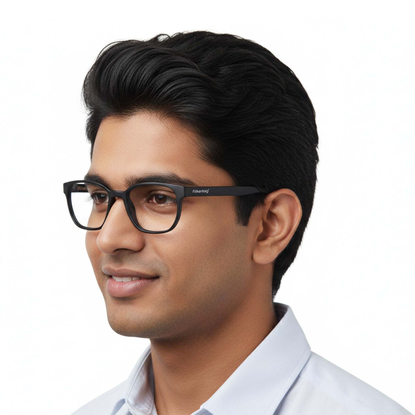 Blue Cut Computer Glasses for Eye Protection | Zero Power Blue Light Filter Glasses With UV Protection for Men & Women [FTF231 F1 Wayfarer Black Frame, 50mm]