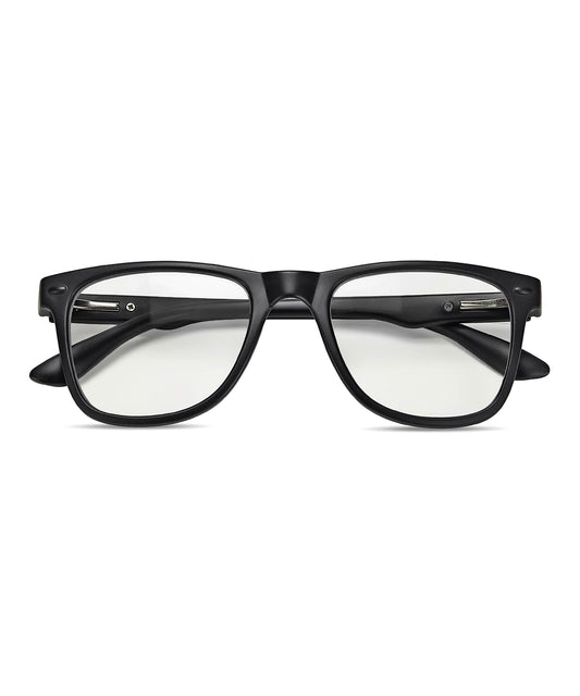 Flikertag Eye Glasses Frame For Men & Women [FTF115 F1 Wayfarer Matte Black Frame, 50mm]