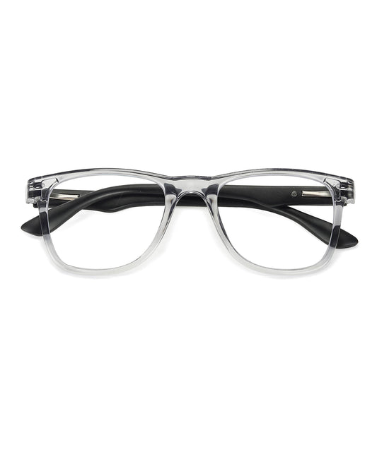 Flikertag Eye Glasses Frame For Men & Women [FTF115 F3 Wayfarer Shine Grey Frame, 50mm]